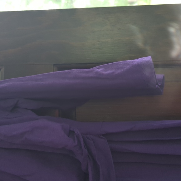 Bright purple cotton knit dress - Picture 3 of 6